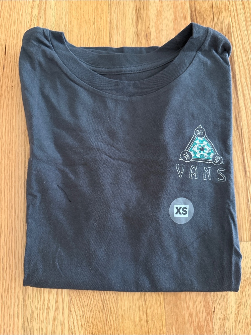 Vans Black Short Sleeve Tee with Teal Graphic